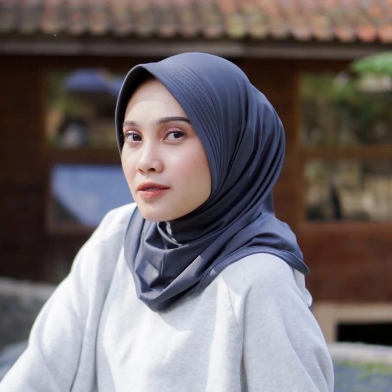 hijab sporty grey